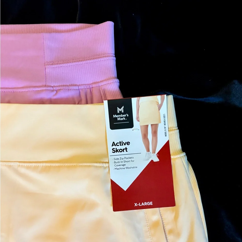Member's Mark Active Skorts Bundle in Yellow and Pink XL - Picture 1 of 5